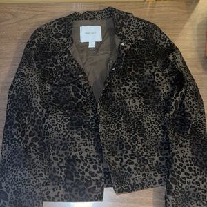 Nine West Cheetah print denim jacket!